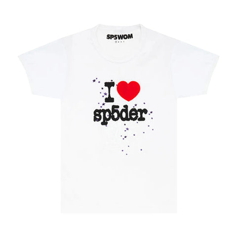 Sp5der I Heart Sp5Der Baby Tee 'White' CLEARANCE