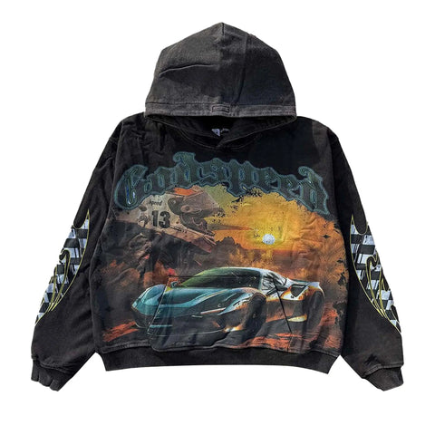 Godspeed Sunset Drift Hoodie 'Black Wash'