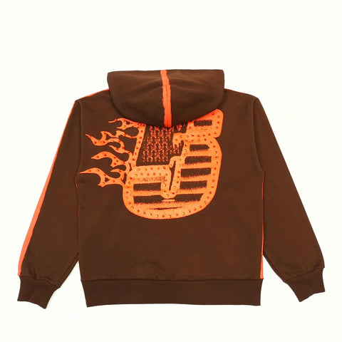 Sp5der Screaming Eagle Hoodie 'Brown'