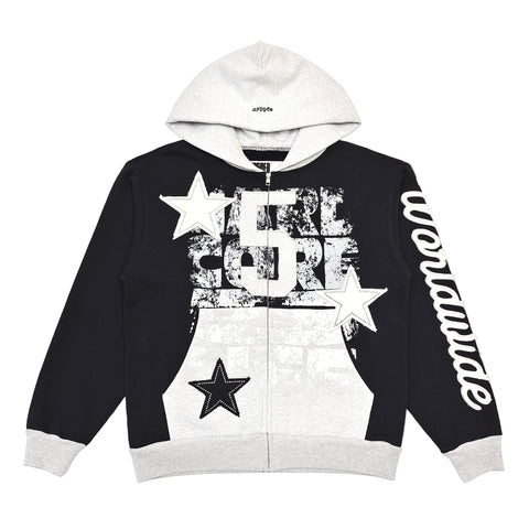 Sp5der Triple 5 Stitch Zip Up 'Black'