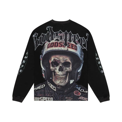 Godspeed Crash Out L/S T-Shirt 'Black Wash'