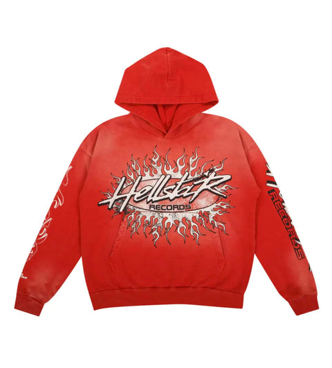 Hellstar Studios Records Hoodie 'Red'