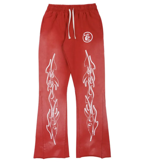 Hellstar Studios Racer Flare Sweatpants 'Red'
