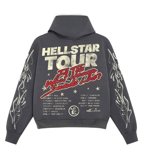 Hellstar Studios Records Tour Hoodie 'Faded Black' STEAL DEAL