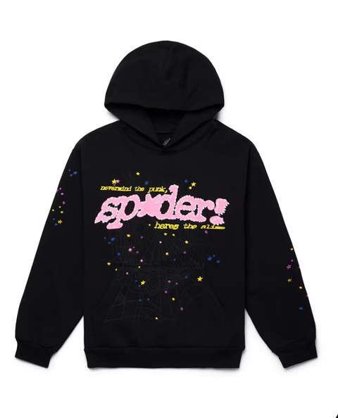 Sp5der P*nk V2 Hoodie 'Black' – Stepcorrect Sp5der P*nk V2 Hoodie 'Black' – Stepcorrect