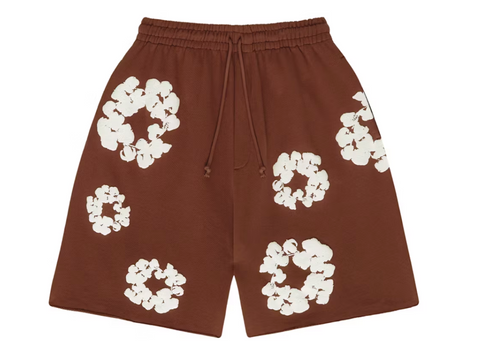 Denim Tears The Cotton Wreath Shorts 'Brown' CLEARANCE