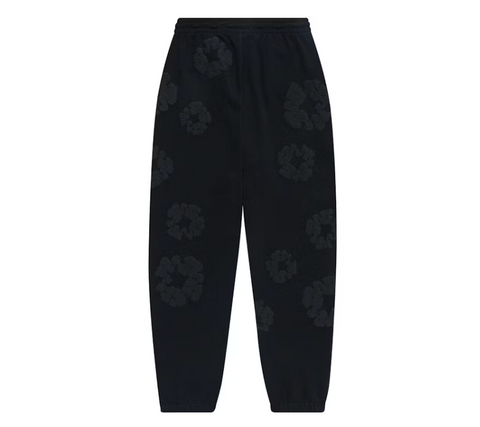 Denim Tears Mono Cotton Wreath Sweatpants 'Black' STEAL DEAL