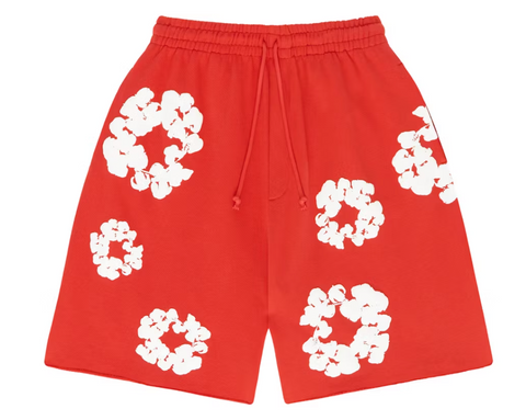 Denim Tears The Cotton Wreath Shorts 'Red'