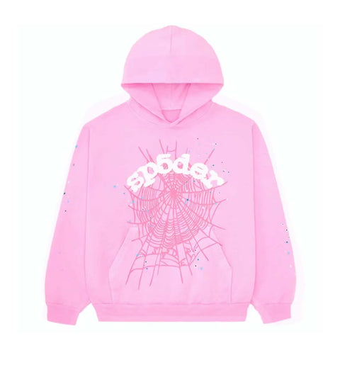 Sp5der OG Web Hoodie 'Pink'