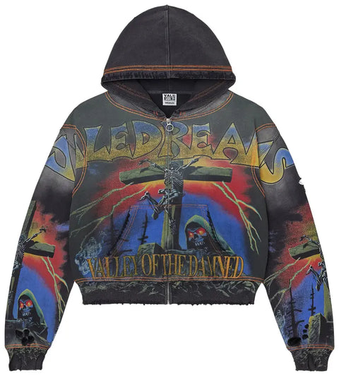 Vale Forever Damned Big Zip Up Hoodie 'Black'