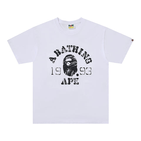 BAPE Screen Print College Relaxed Fit Tee 'White'
