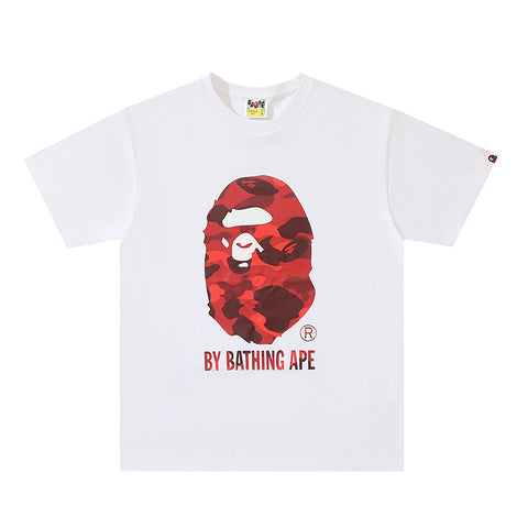 BAPE ABC Camo By Bathing Ape Tee 'White/Red'