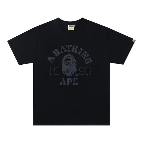 BAPE Screen Print College Relaxed Fit Tee 'Black'