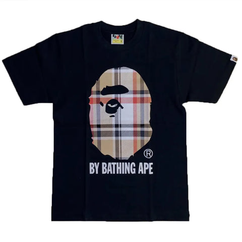 BAPE Check By Bathing Ape Tee 'Black/Beige'