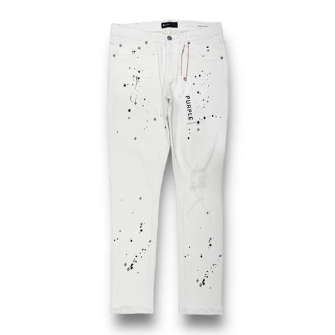 PURPLE BRAND Low Rise Skinny Jeans 'Optic White'
