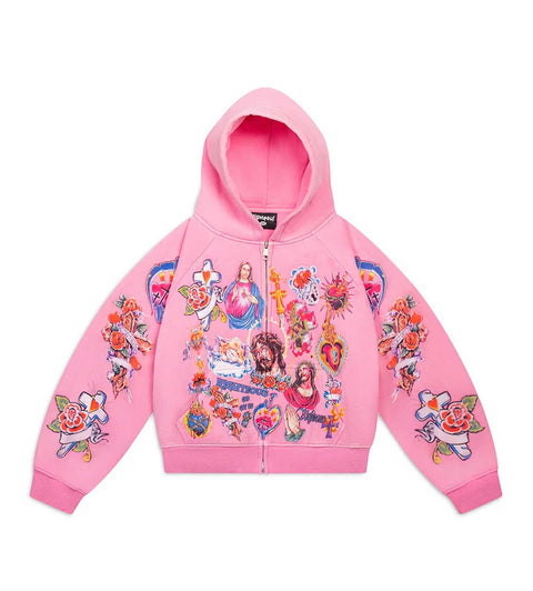 Righteous Risen Zip Ups Hoodie 'Pink'