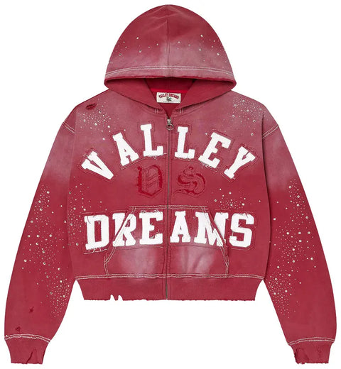 Vale Forever Classico Zip Up Ruby Hoodie 'Red'